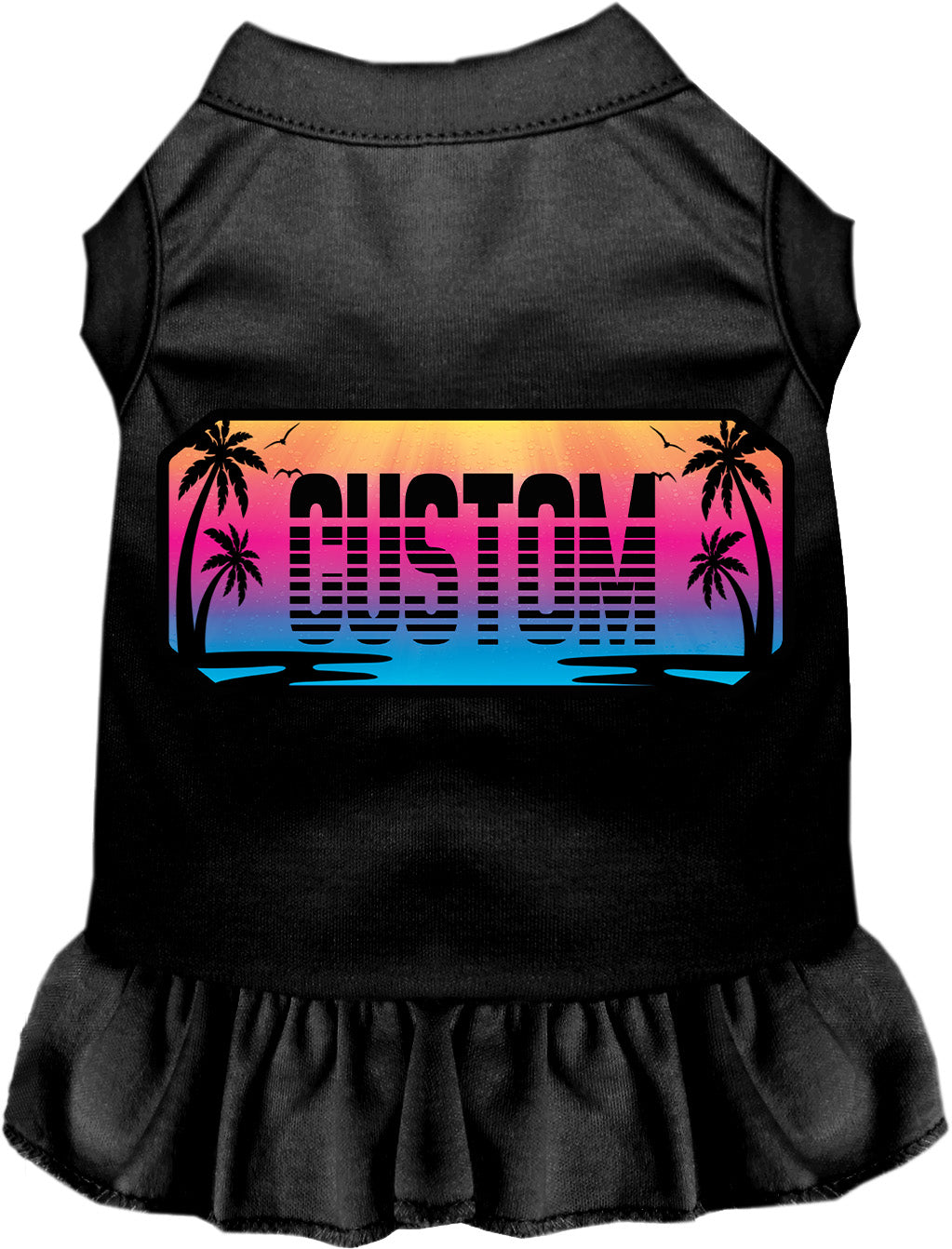 Custom Beach Shades Pet Dress Black