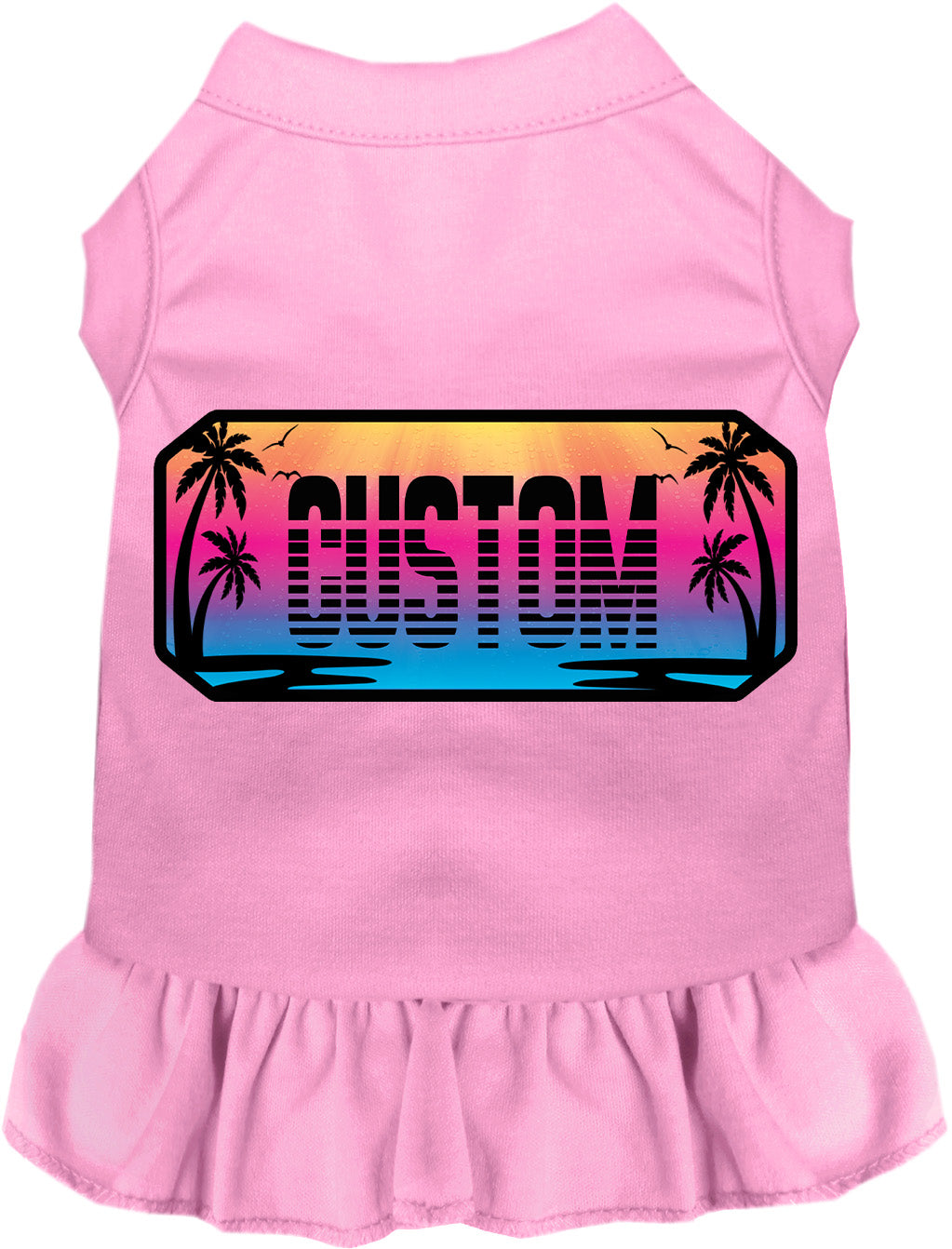 Custom Beach Shades Pet Dress Light Pink