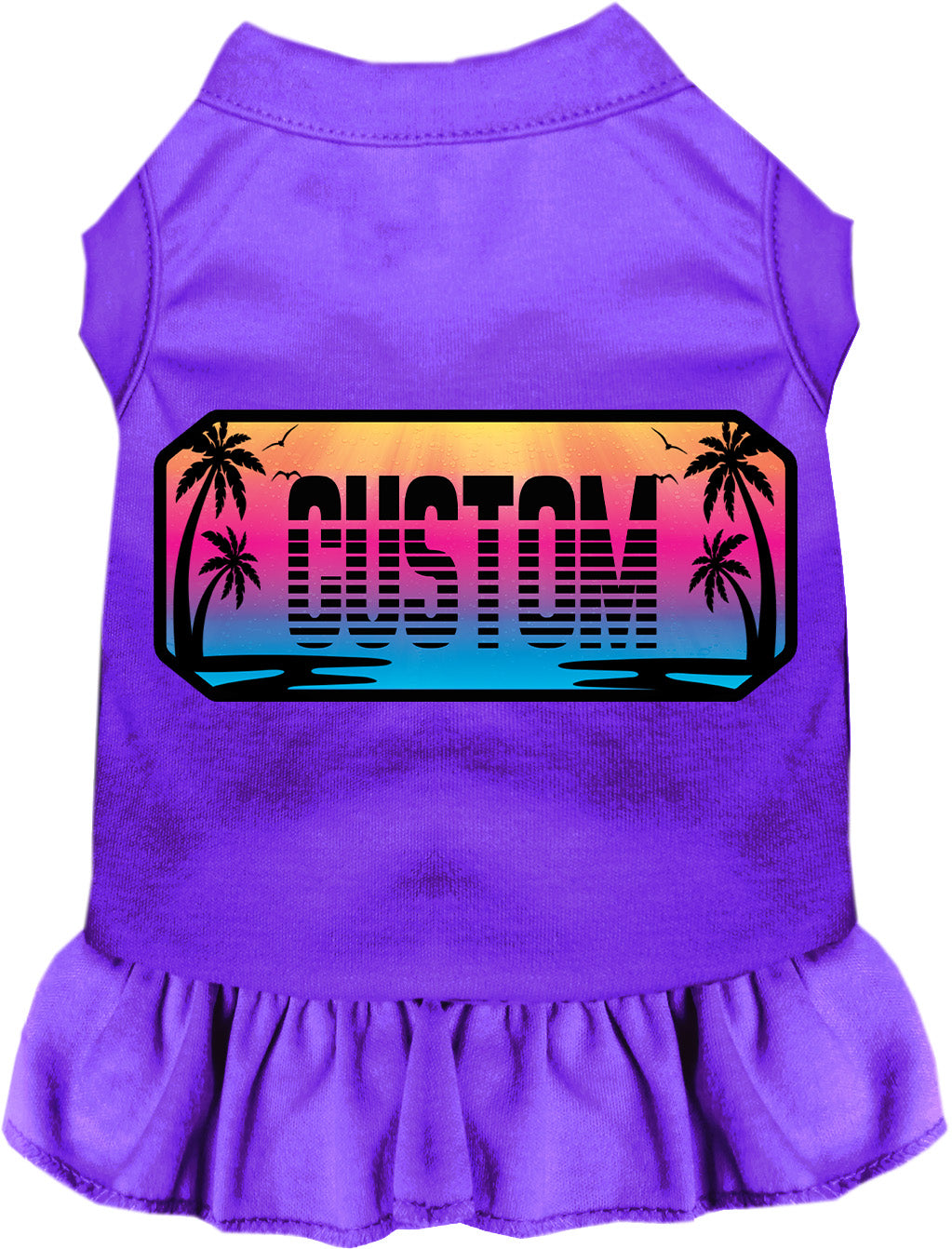 Custom Beach Shades Pet Dress Purple
