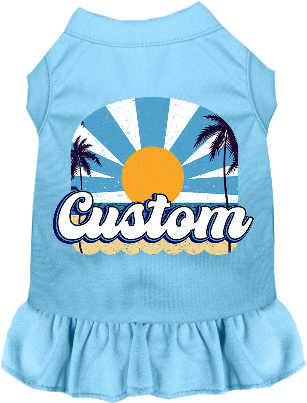 Custom Coast Pet Dress Baby Blue
