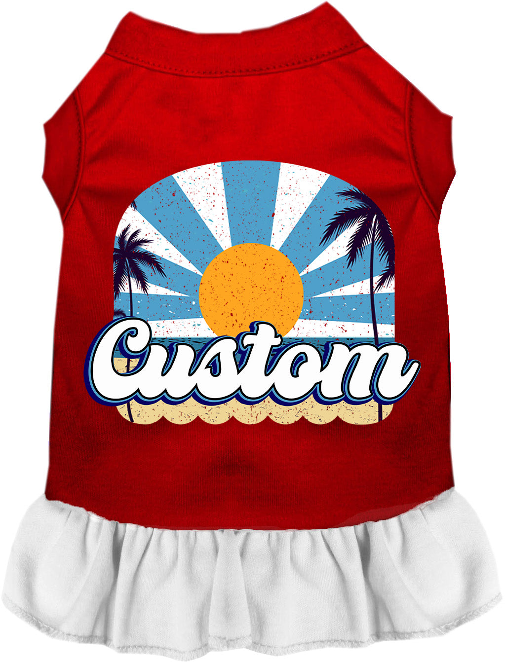 Custom Coast Pet Dress Red with White