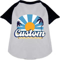 Custom Coast Pet Raglan Shirts White with Black