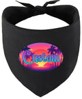 Custom Classic Beach Pet Bandana Black