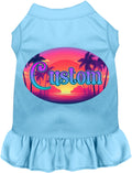 Custom Classic Beach Pet Dress Baby Blue