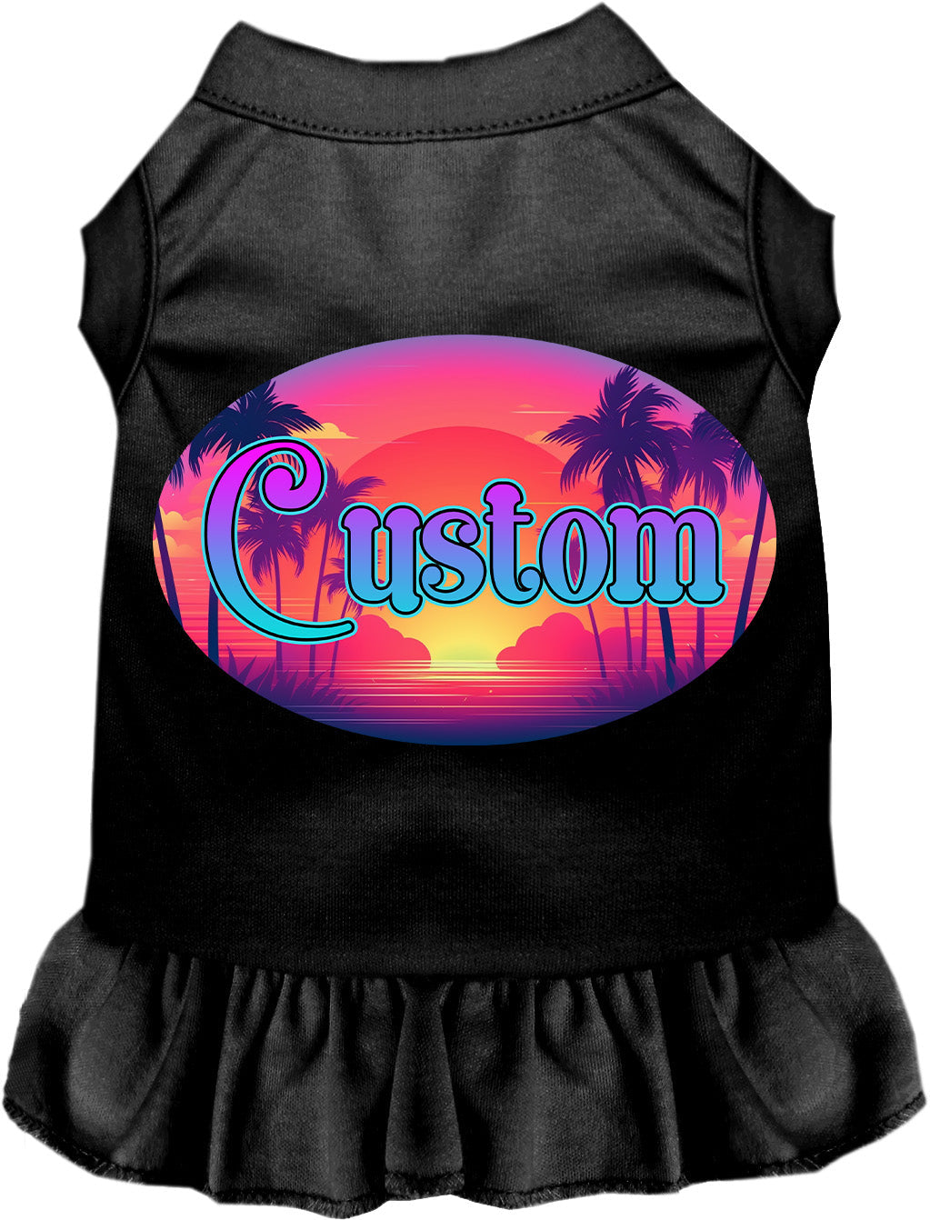 Custom Classic Beach Pet Dress Black