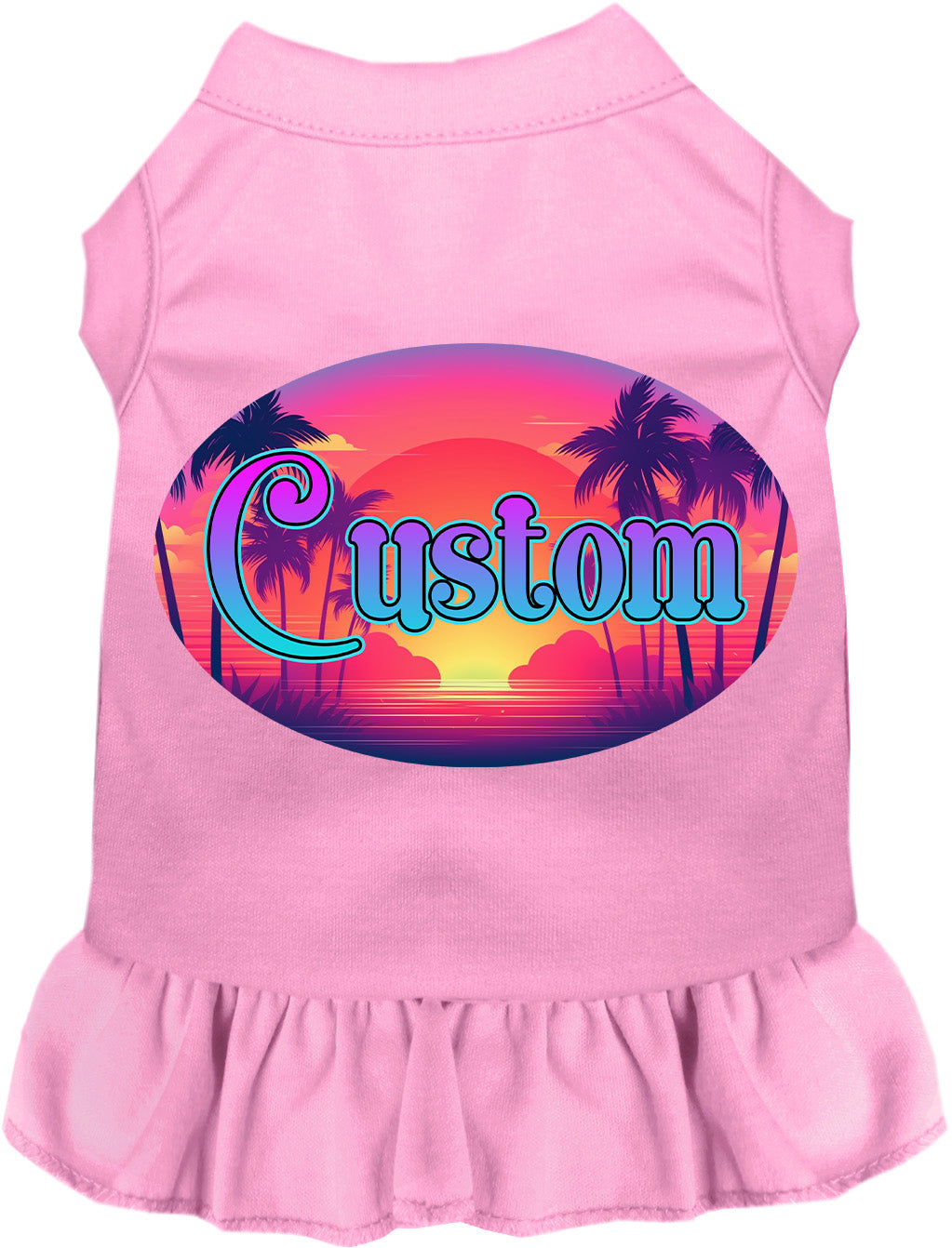 Custom Classic Beach Pet Dress Light Pink