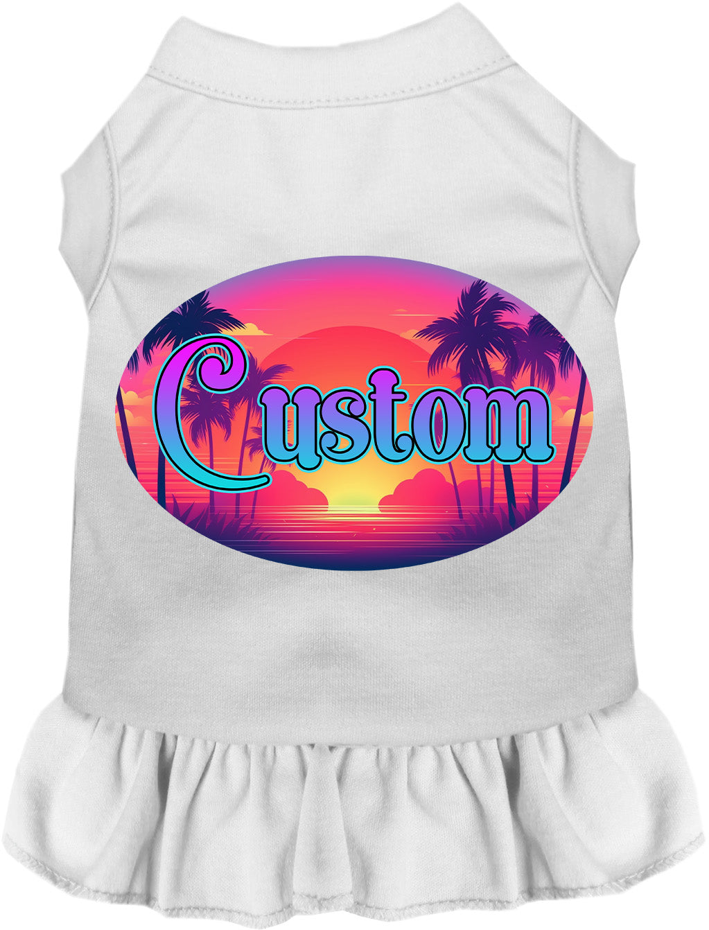 Custom Classic Beach Pet Dress White