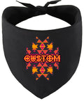 Custom Navajo Tribal Pet Bandana Black