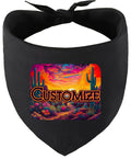Custom Neon Desert Pet Bandana Black