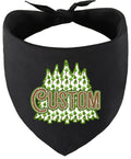 Custom Woodland Trees Pet Bandana Black