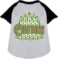 Custom Woodland Trees Pet Raglan Shirts White with Black
