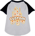 Custom Around the Campfire Pet Raglan Shirts White with Black