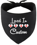 Custom Loved In Pet Bandana Black