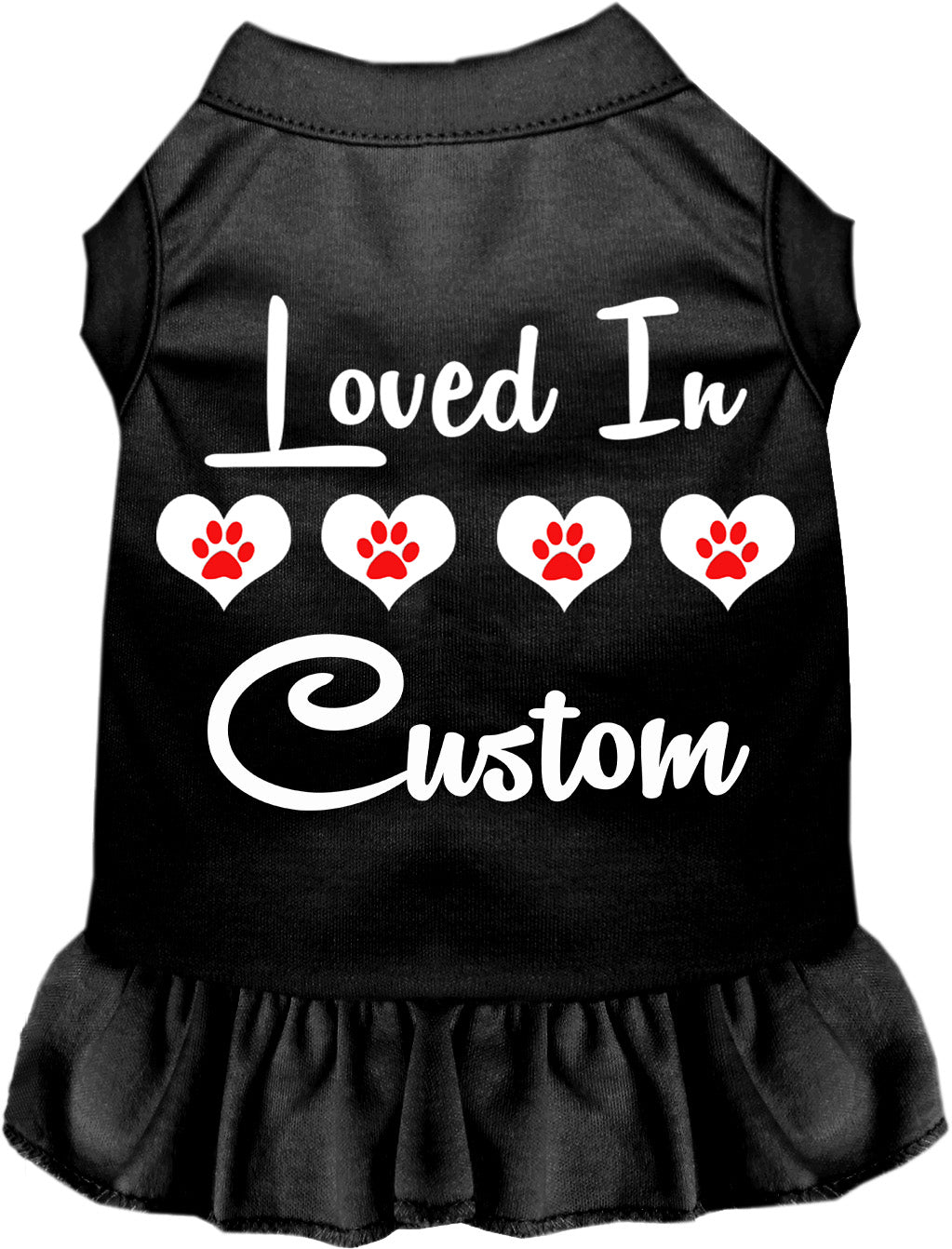 Custom Loved In Pet Dress Black