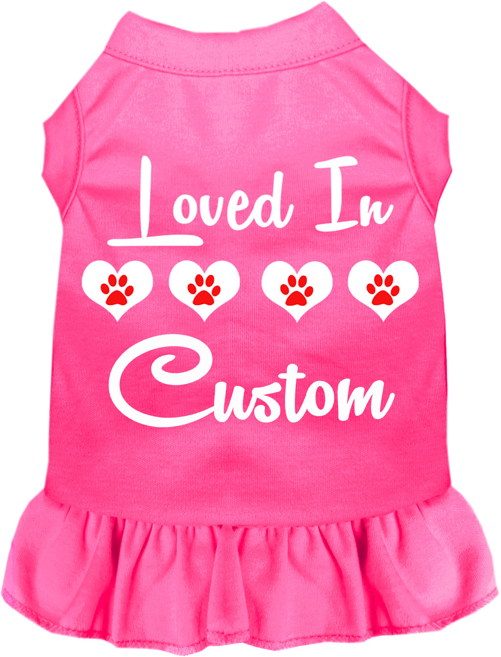Custom Loved In Pet Dress Bright Pink