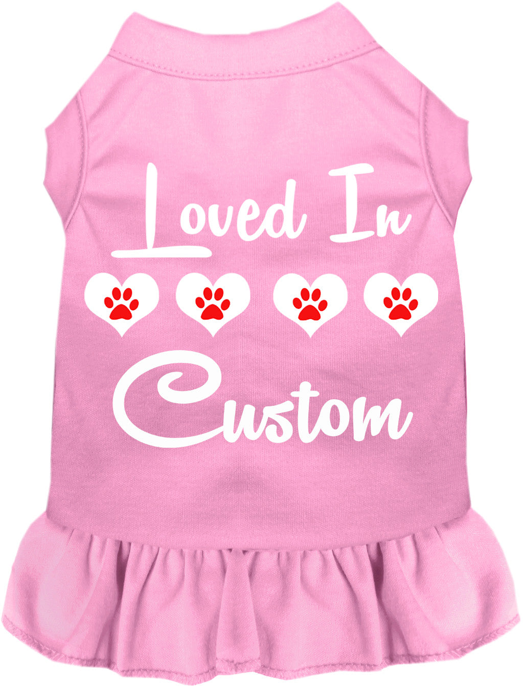 Custom Loved In Pet Dress Light Pink