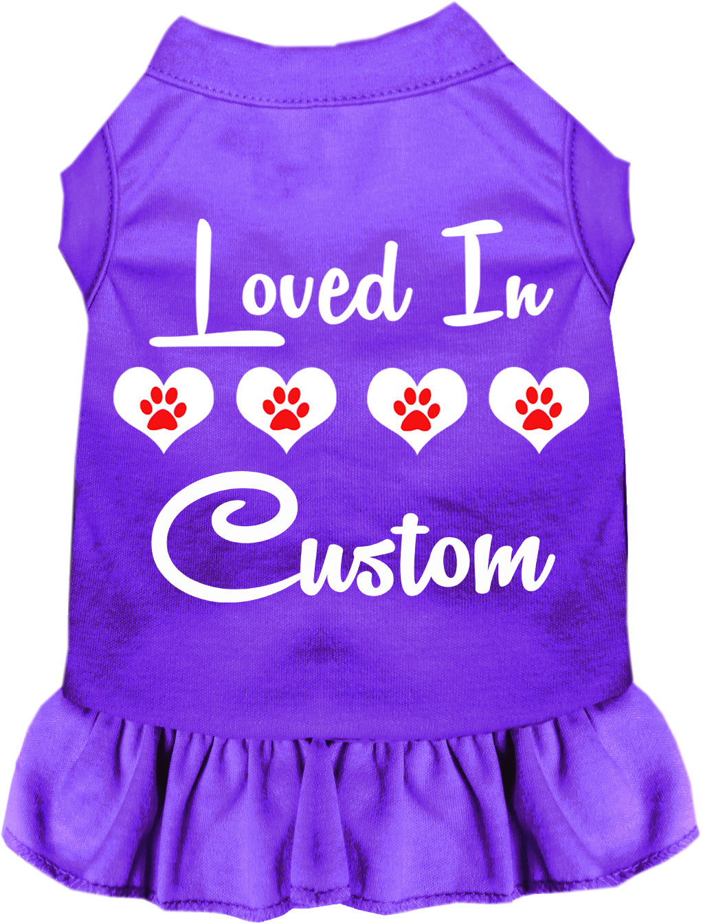 Custom Loved In Pet Dress Purple