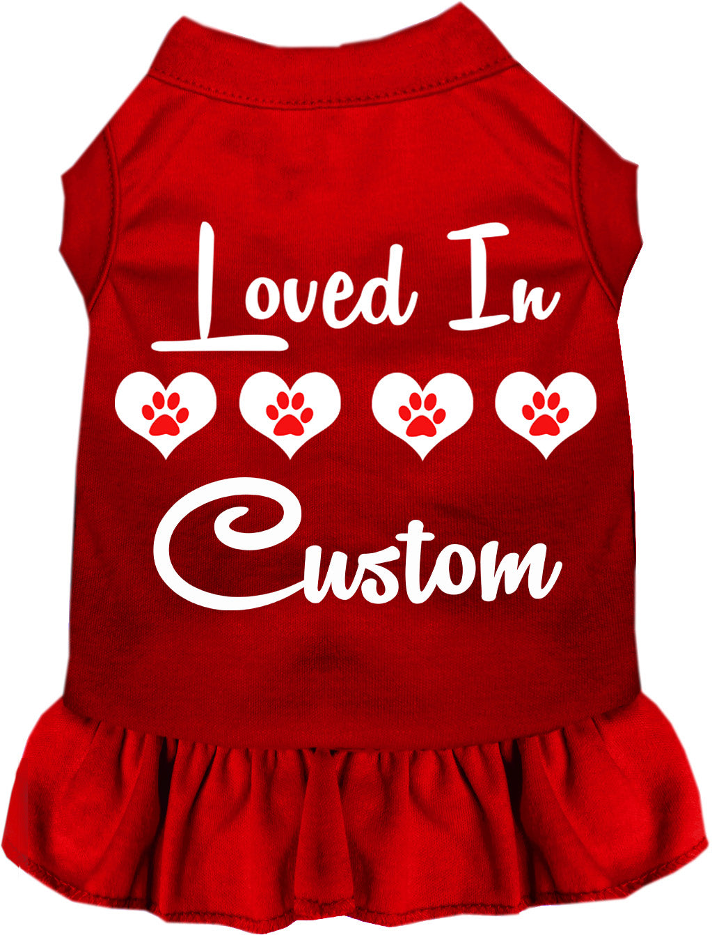 Custom Loved In Pet Dress Red