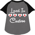 Custom Loved In Pet Raglan Shirts Grey with Black
