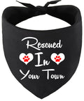 Custom Rescued In Pet Bandana Black
