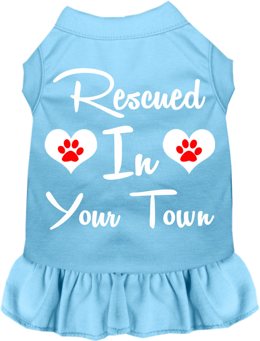 Custom Rescued In Pet Dress Baby Blue