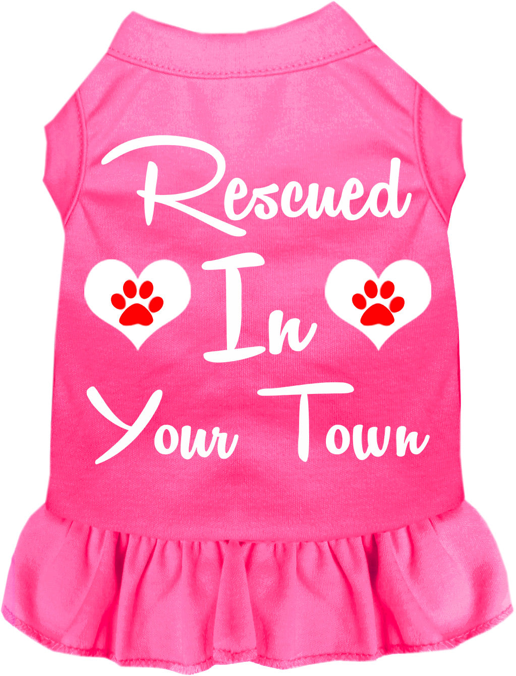 Custom Rescued In Pet Dress Bright Pink