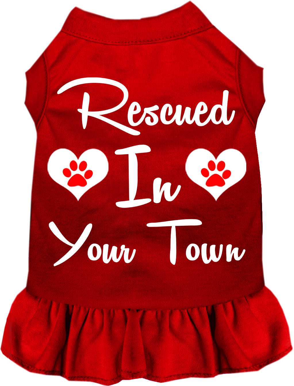 Custom Rescued In Pet Dress Red