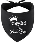 Custom Spoiled In Pet Bandana Black