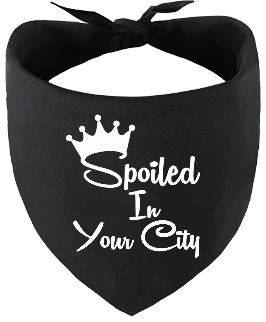 Custom Spoiled In Pet Bandana Black