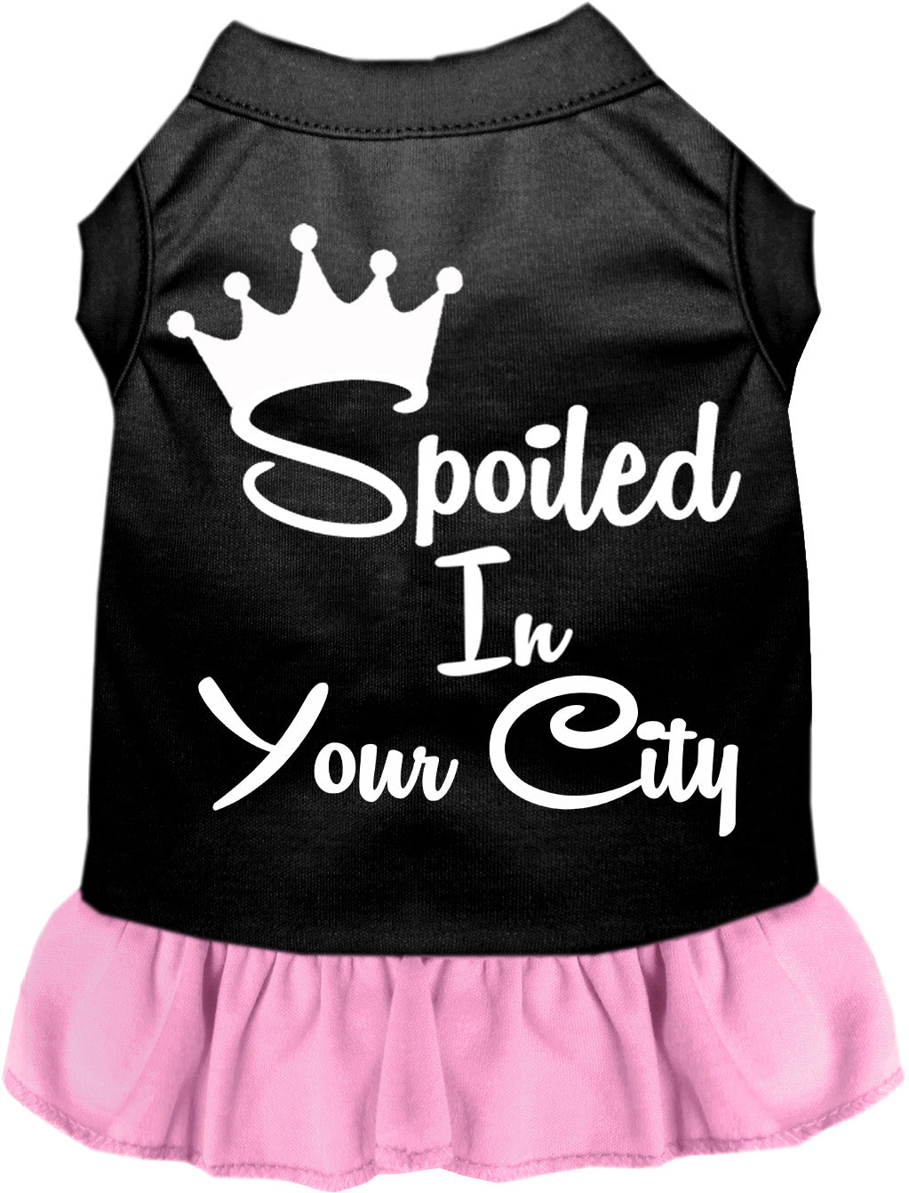 Custom Spoiled In Pet Dress Black with Light Pink