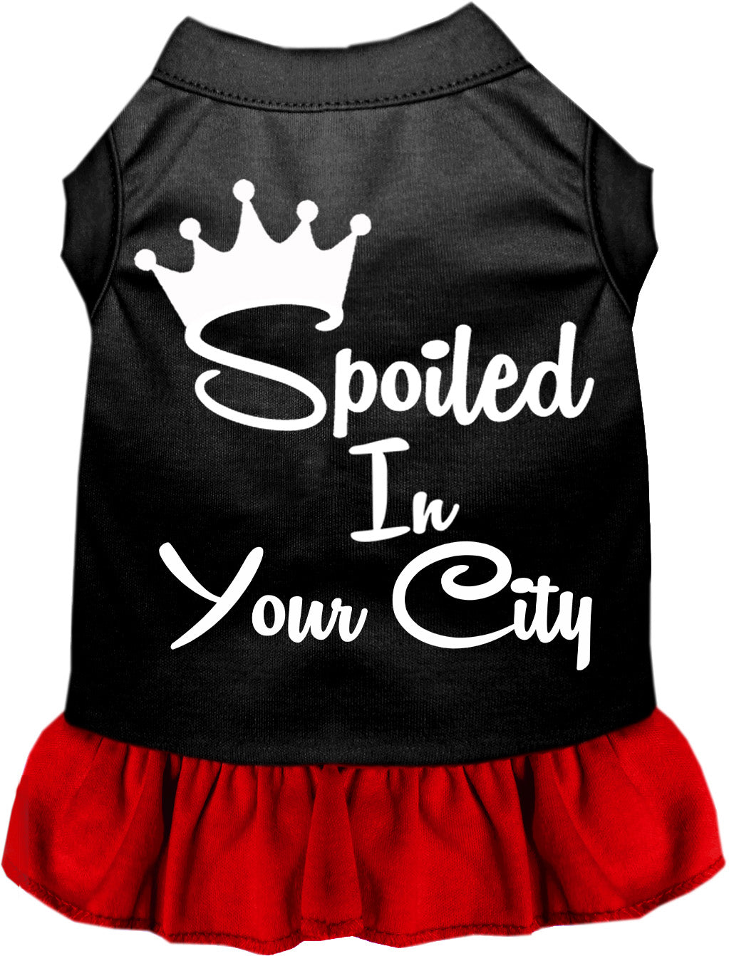 Custom Spoiled In Pet Dress Black with Red