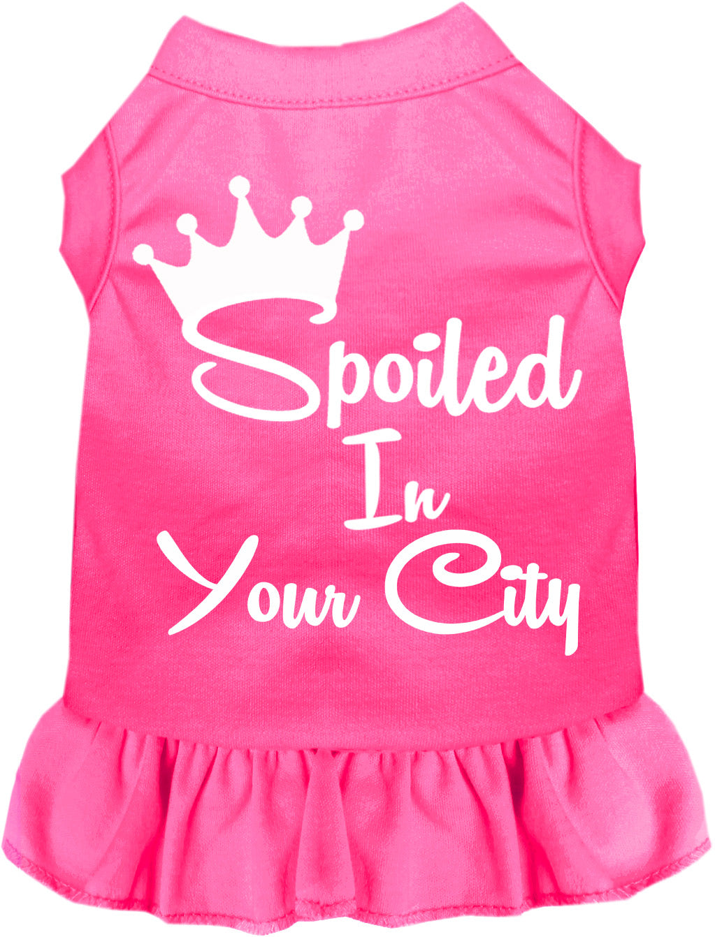 Custom Spoiled In Pet Dress Bright Pink