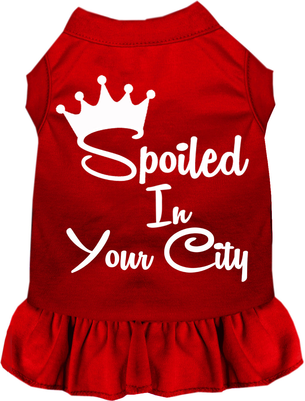 Custom Spoiled In Pet Dress Red