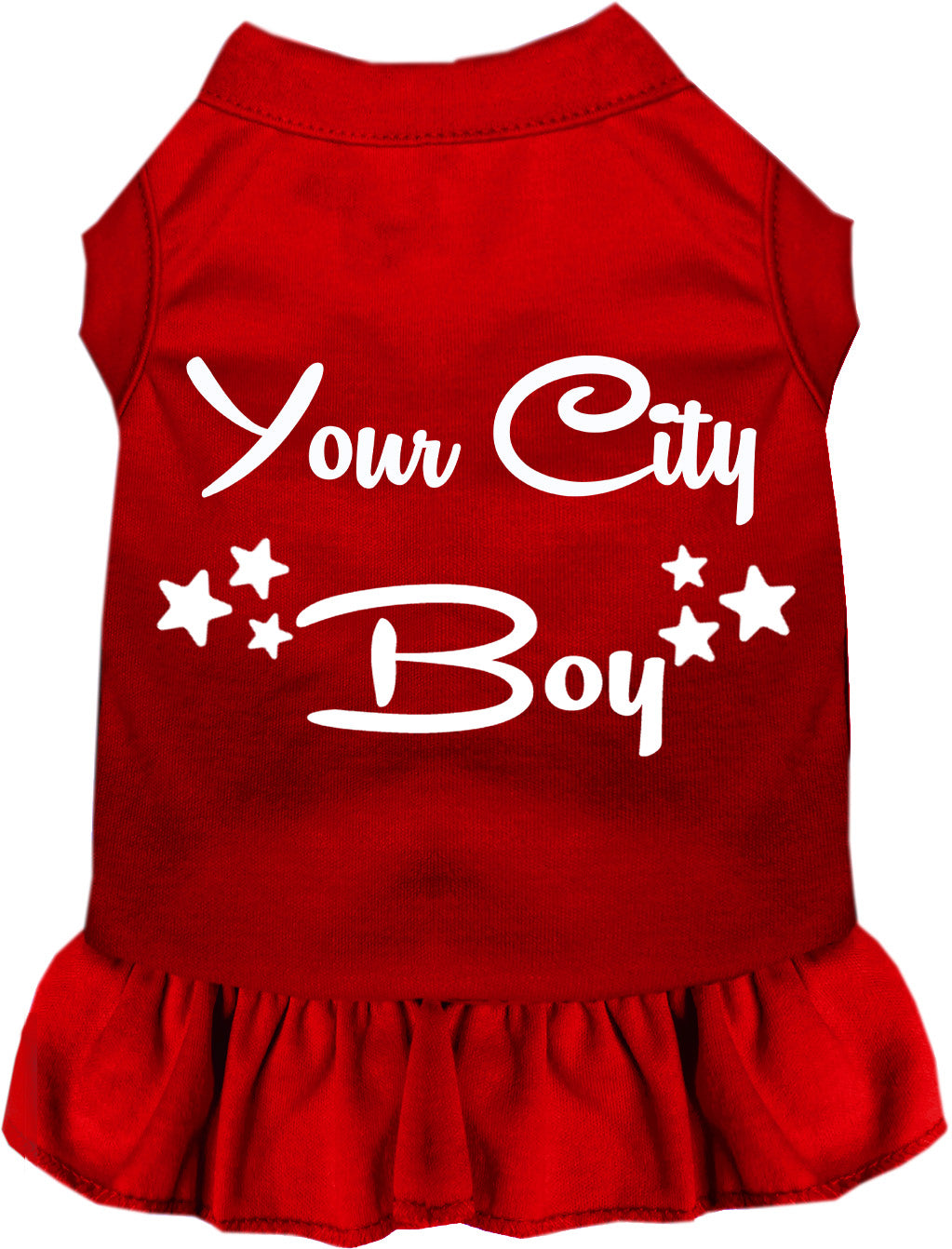 Custom Boy Pet Dress Red