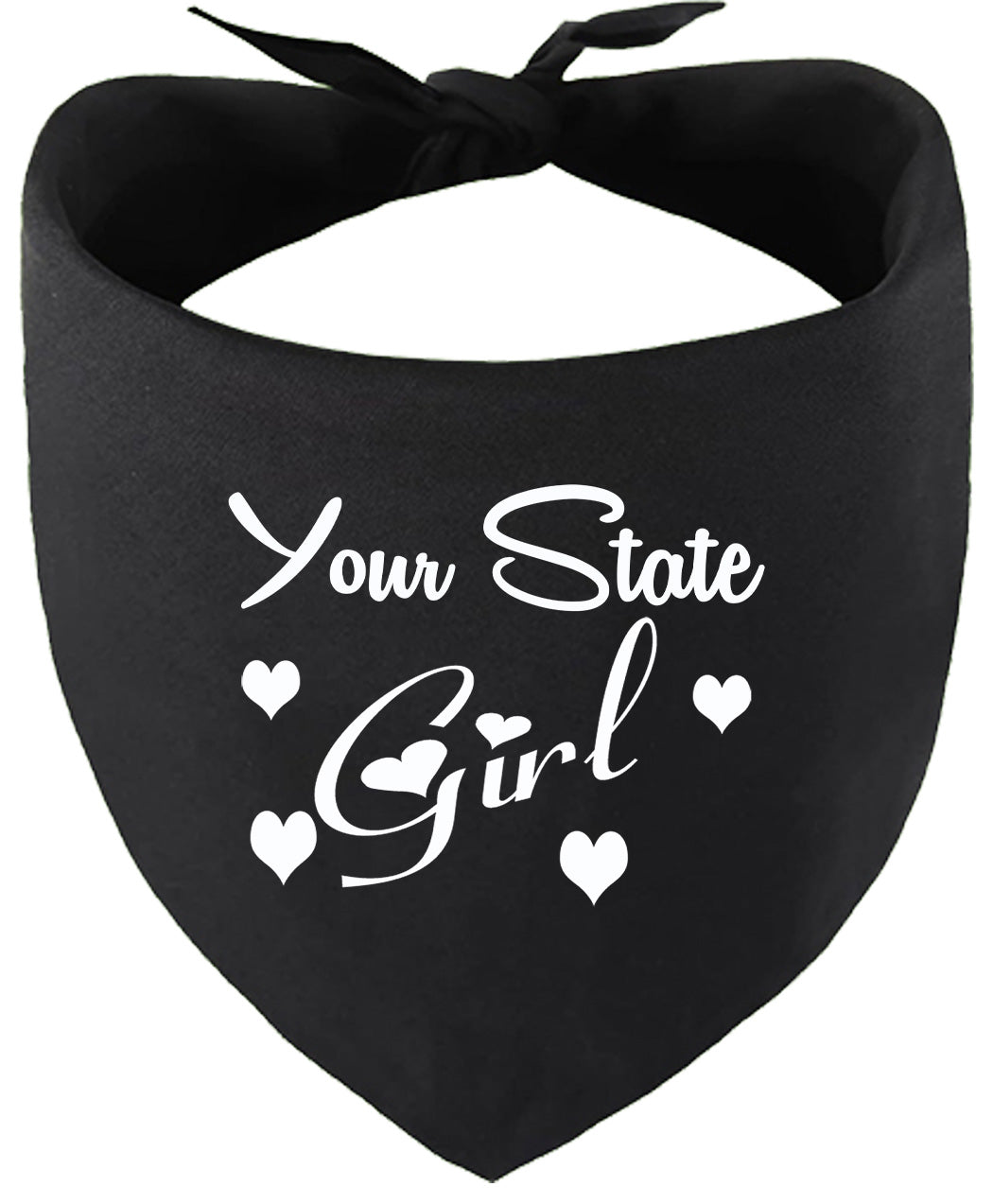 Custom Girl Pet Bandana Black