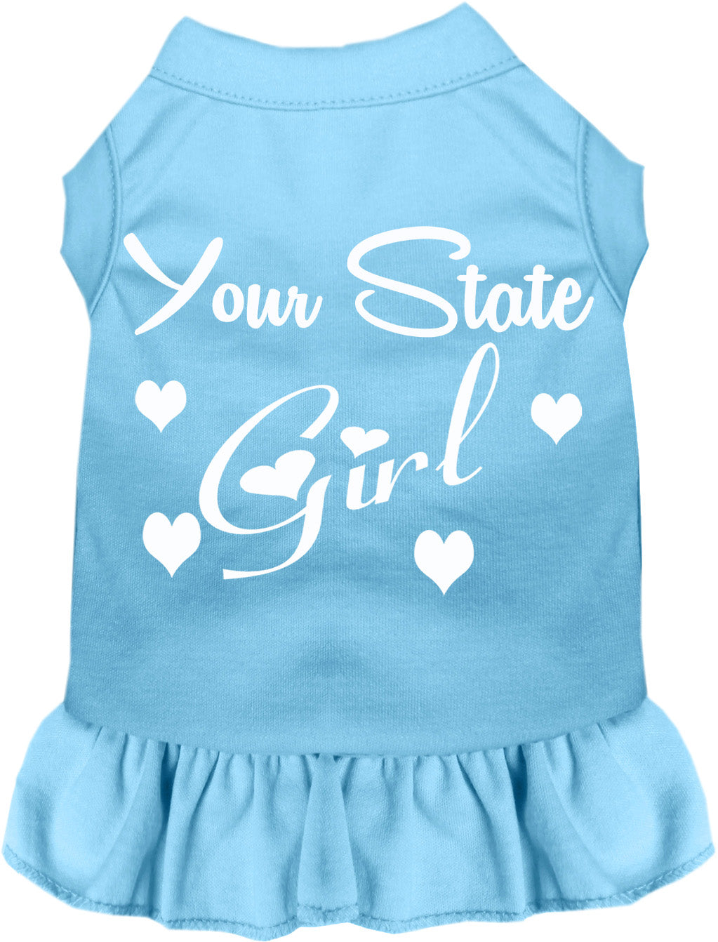 Custom Girl Pet Dress Baby Blue
