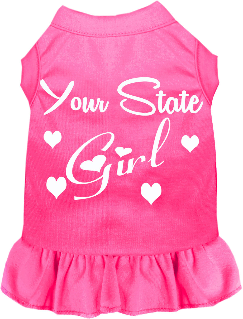 Custom Girl Pet Dress Bright Pink