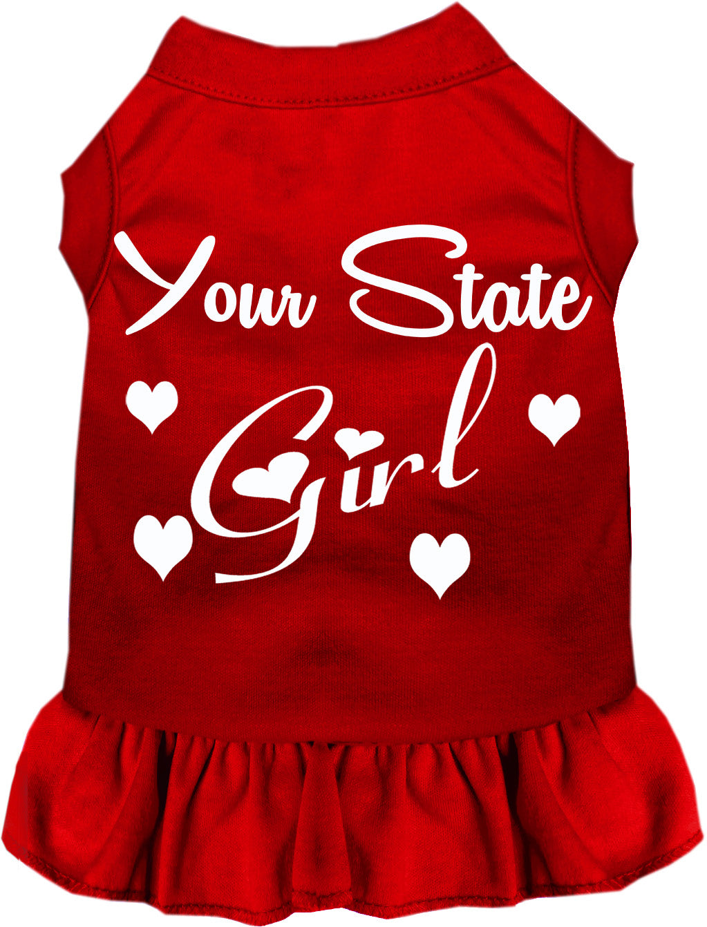 Custom Girl Pet Dress Red