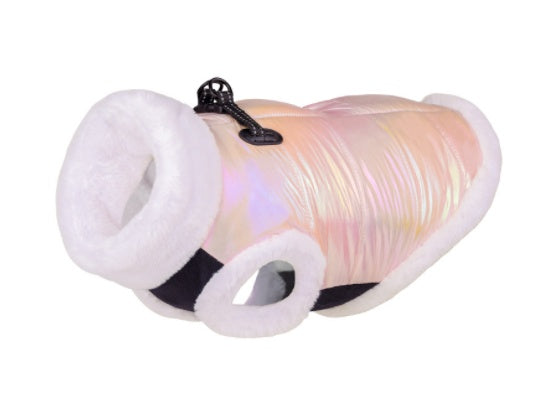 Pet Anti-light Warm New Article Clothing Winter Dog Down Jacket Waterproof Pets Clothes For Small Dogs Pink Fluff two feet