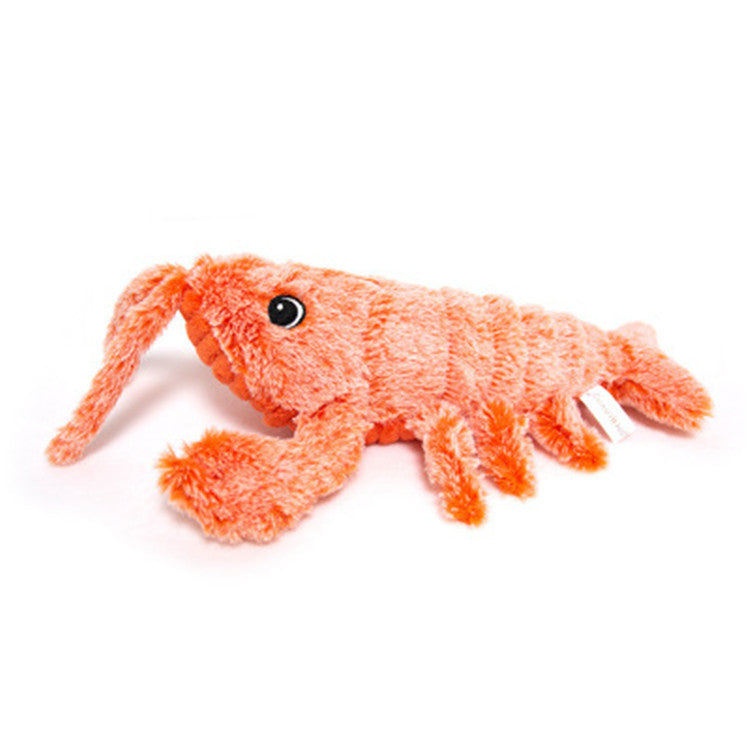 Electric USB Charging Pet Cat Molar Plush Toy Orange USB