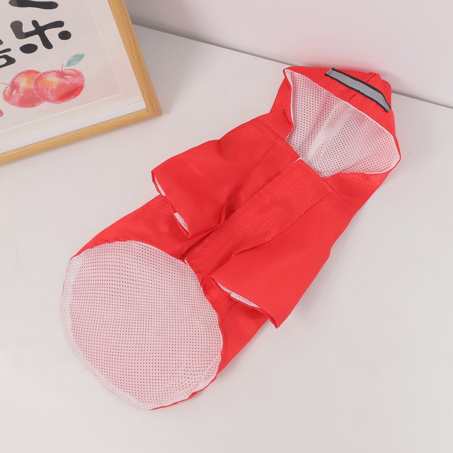 Dog Raincoat Reflective Waterproof Snowproof Pet Coat For Small Puppy Cats Raincoat Pets Supplies Red Velcro