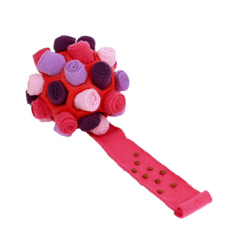 Pets Sniff Fried Balls, Toys, Bubble Rubber Balls, Educational, Anti Demolition Home Pink purple 1PCS