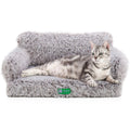 MEWOOFUN Cat Bed for Indoor Cats Dog Bed Medium Small Dog Bed Cat Sofa Cat Dog Couch Orthopedic Egg- Foam Pet Bed with Removable Washable Cover and Non-Slip Bottom(Medium Brown) Brown Medium