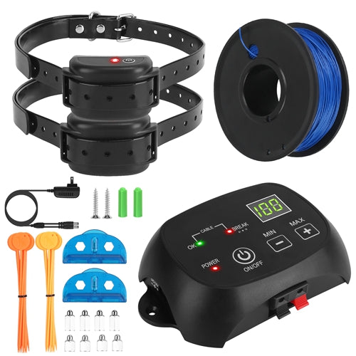 GBruno Dog Fence System Pet With 2 Collars