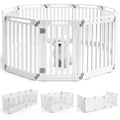 Dog Playpen 10 Panel 31.5" Height Indoor Outdoor Pet Fence White