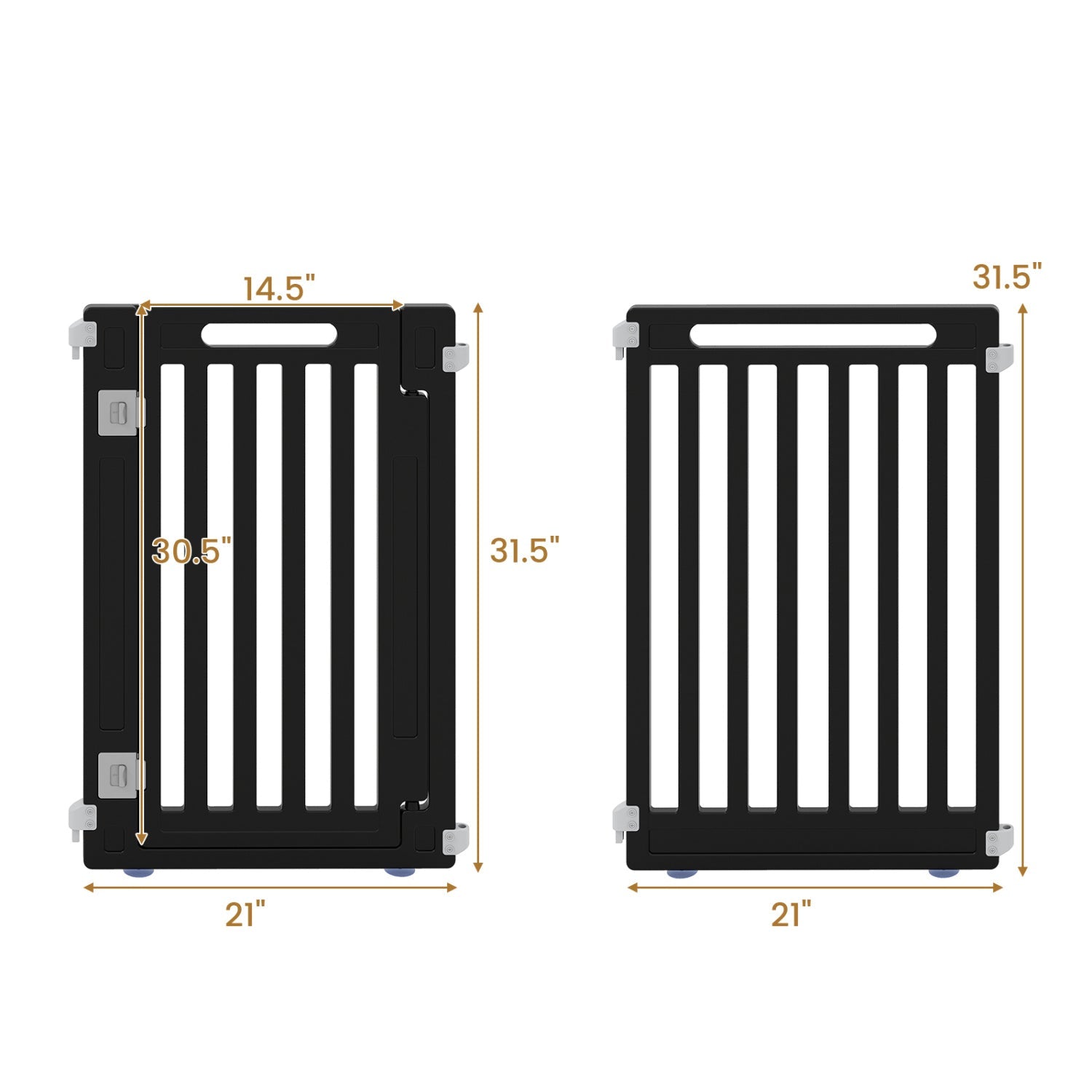 16-Panel Dog Playpen 31.5" Height Indoor Outdoor Pet Gate