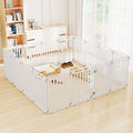 16-Panel Dog Playpen 31.5" Height Indoor Outdoor Pet Gate White