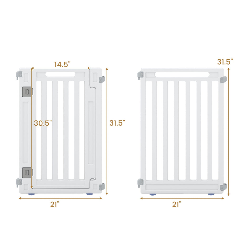 16-Panel Dog Playpen 31.5" Height Indoor Outdoor Pet Gate