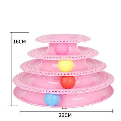 Interactive Cat Ball Tower Tracks Toy - Fun And Engaging Playtime For Your Feline Friend Pink