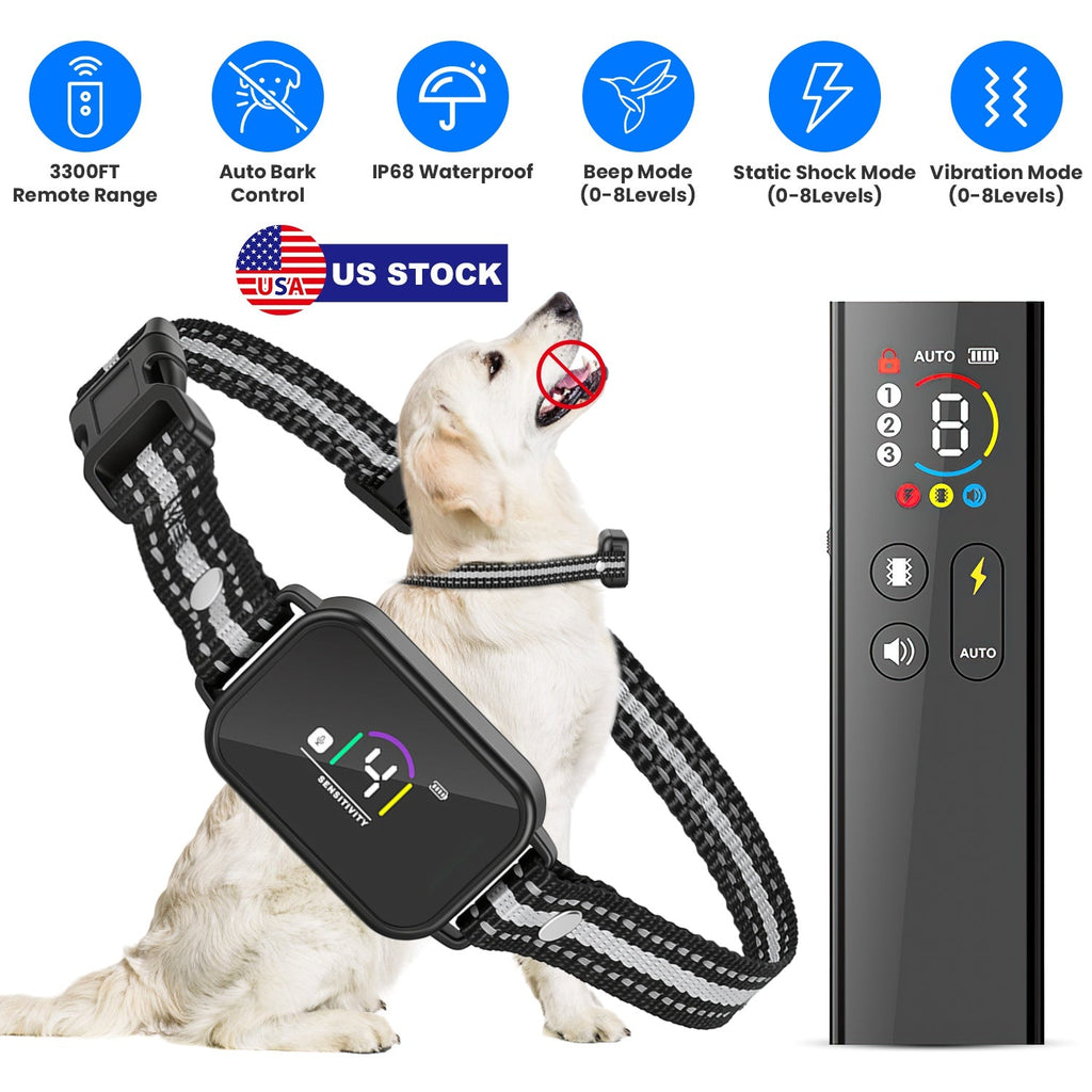 Dog Training Collar with Remote and Bark Control for Small Dogs